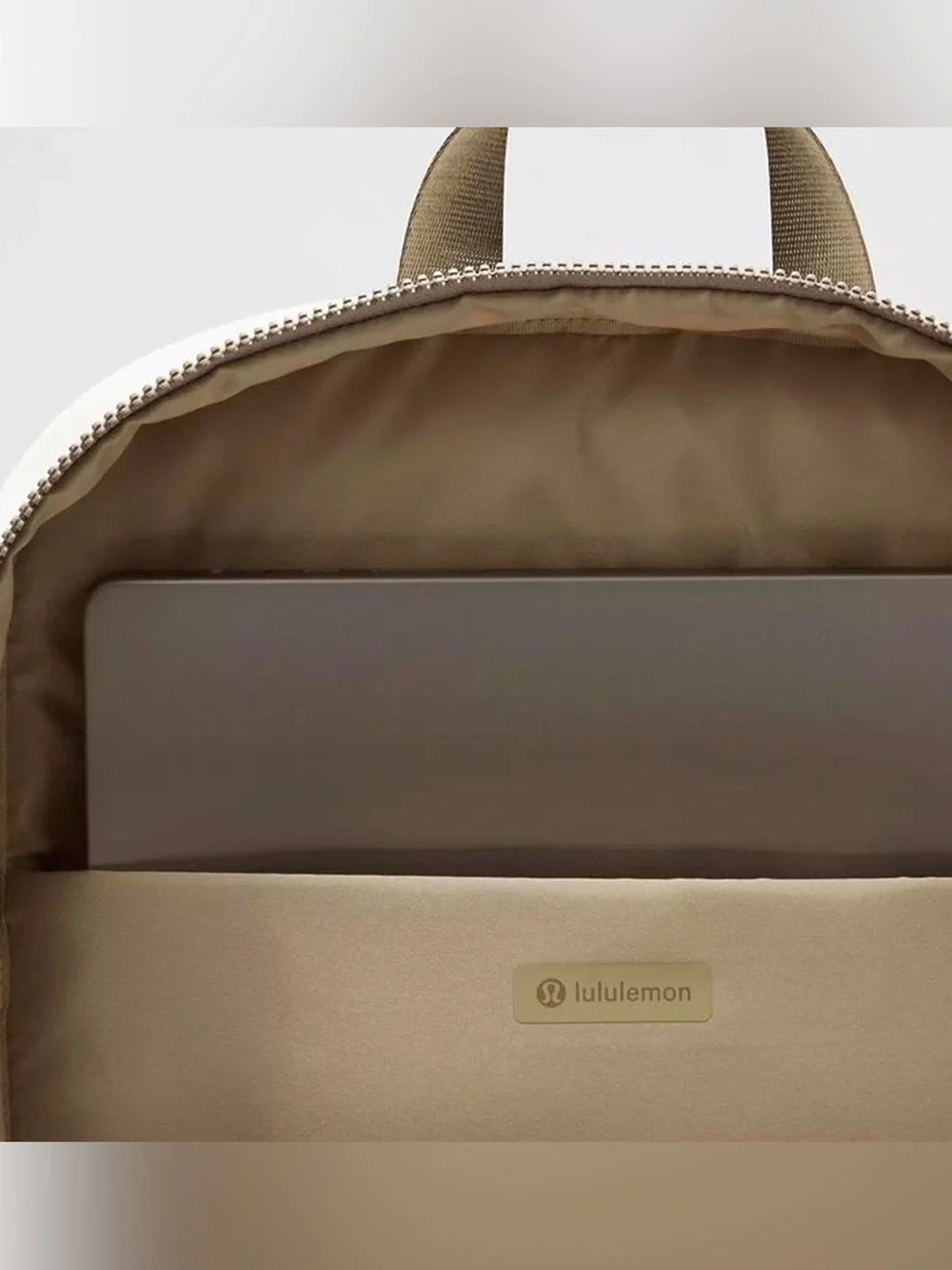 lululemon athletica Two-Tone Taupe and Cream Backpack